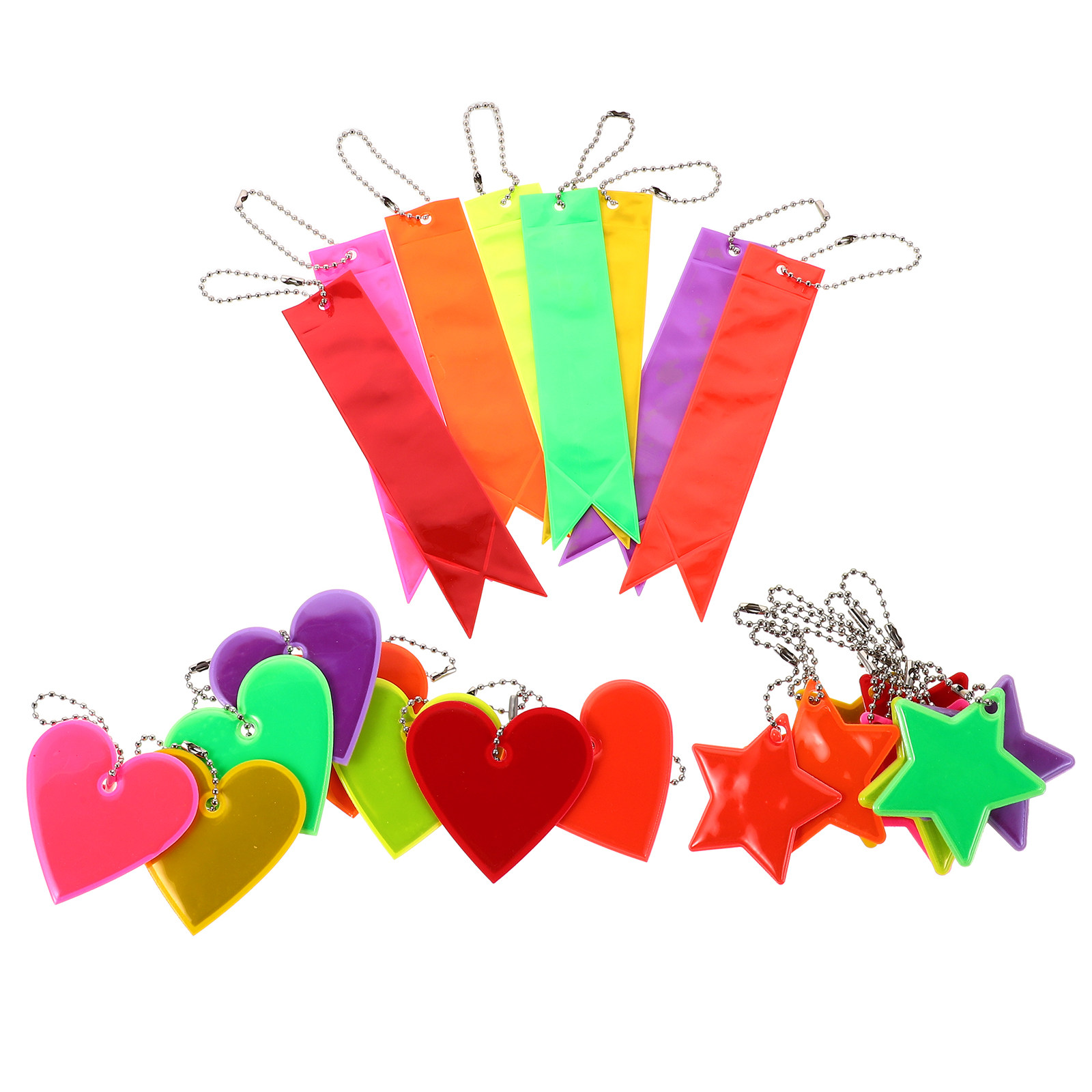 Cycling Gear Backpack - 24Pcs Safety Reflective Keyring Pendant Outdoor