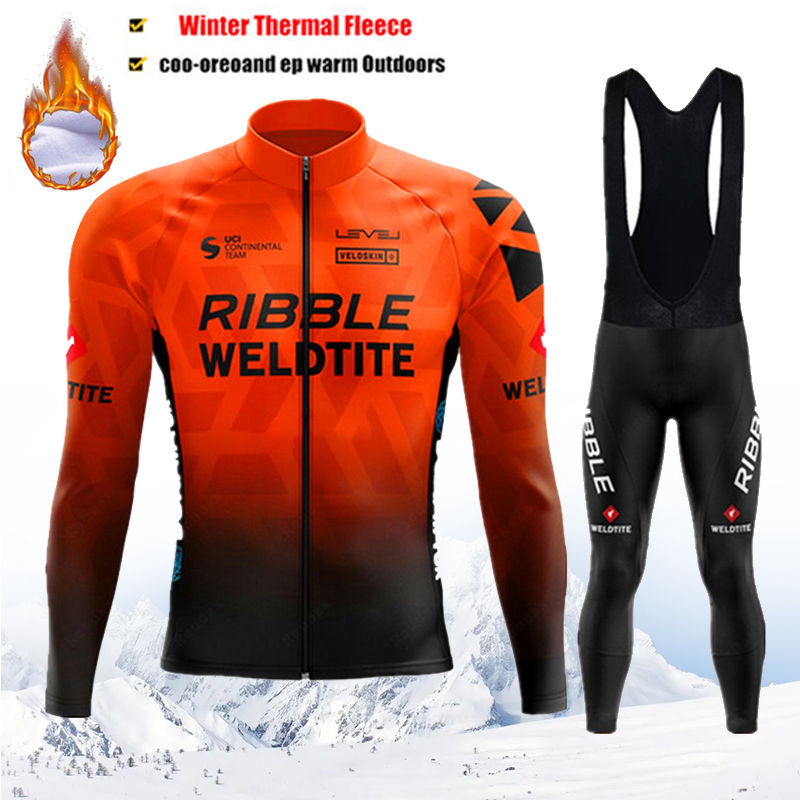 Triathlon Cycling Kit - RIBBLE Winter Cycling Jersey Set Men
