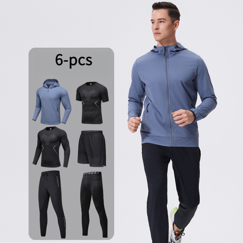 Men's 6-Piece Sportswear Set w - Cycling Gear For Men 评论和价格