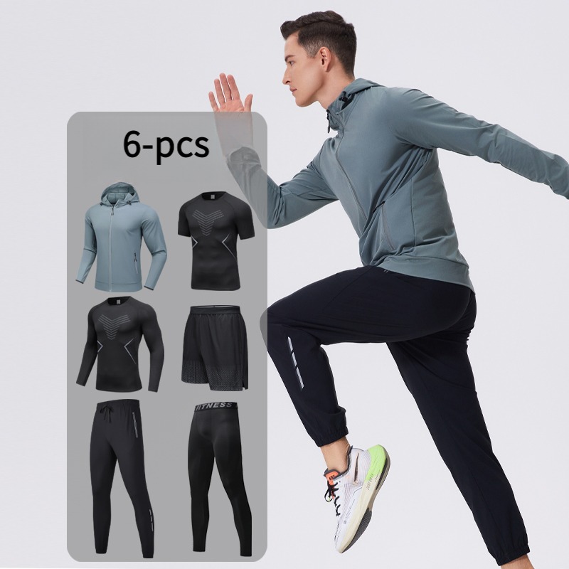 Men's 6-Piece Sportswear Set w - Cycling Gear For Men 评论和价格