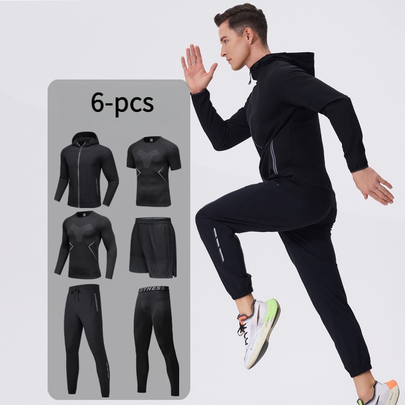 Men's 6-Piece Sportswear Set w - Cycling Gear For Men 评论和价格