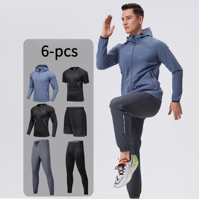 Men's 6-Piece Sportswear Set w - Cycling Gear For Men 评论和价格
