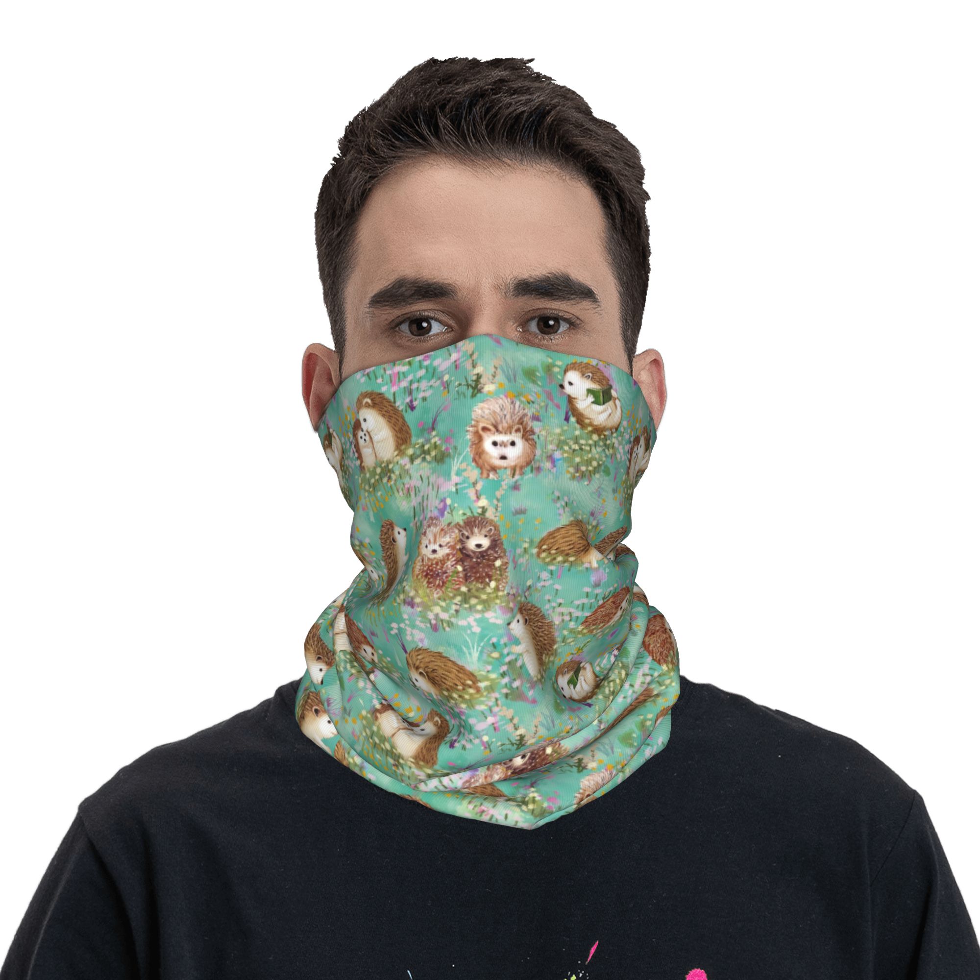 Autumn Hedgehog Spring Floral  - Cycling Face Mask 评论和价格