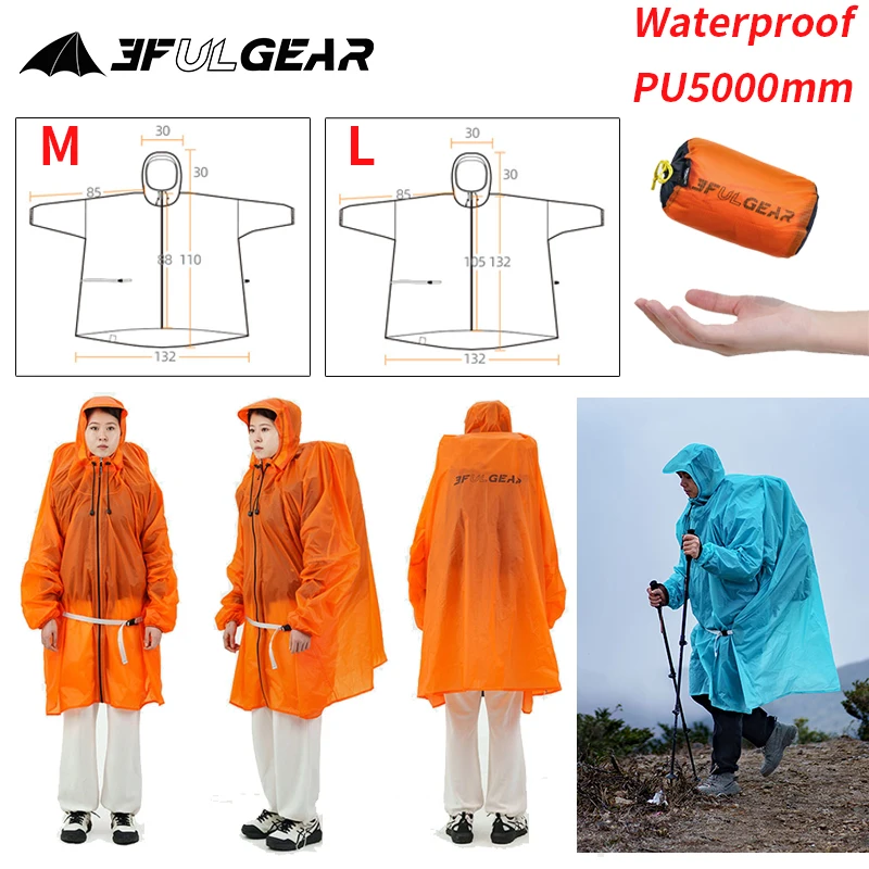 3F UL GEAR Zipper Raincoat 15D - Cycling Gear Ladies 评论和价格