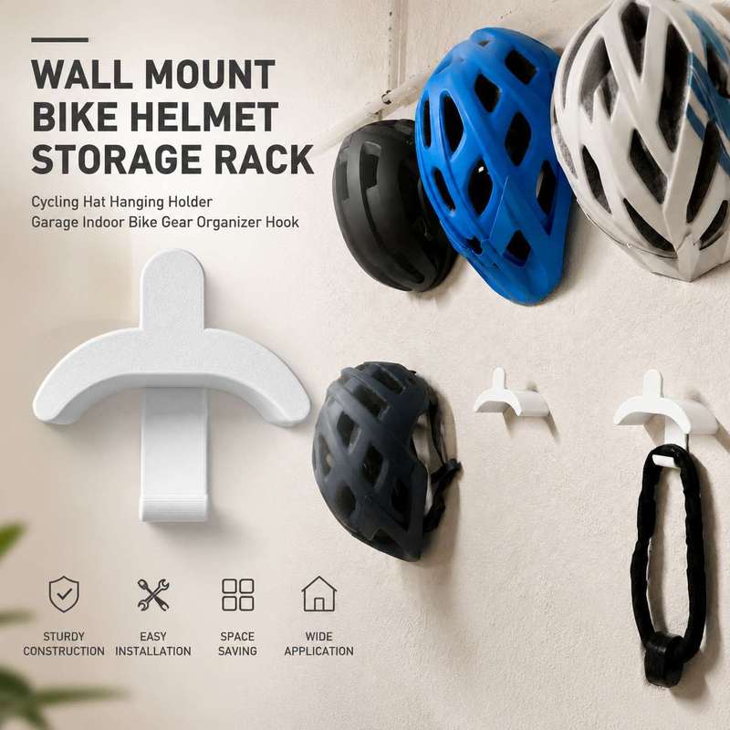 Wall Mount Bike Helmet Storage - Cycling Gear Wall Storage 评论和价格
