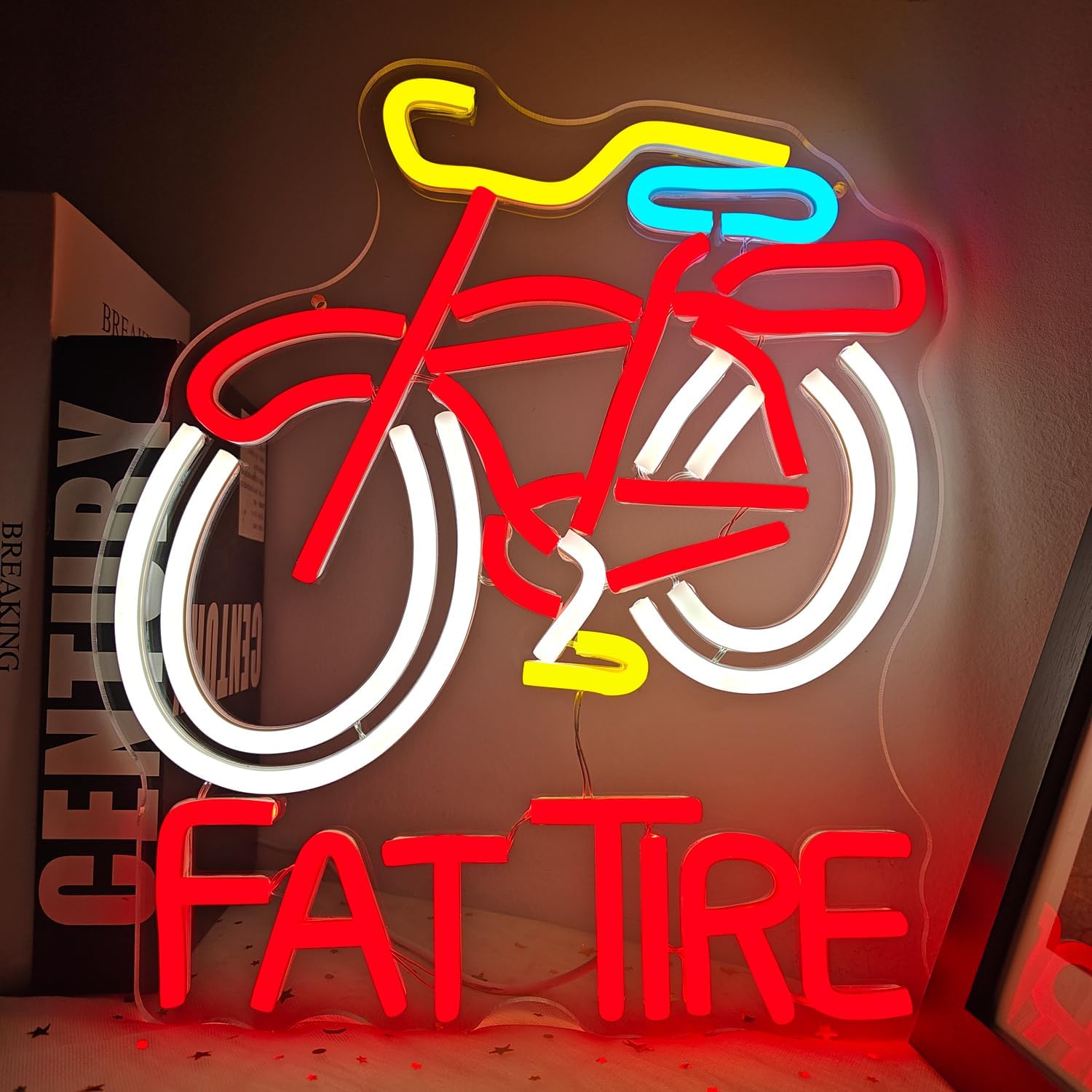 Fat Tire Bike LED Neon Sign US - Cycling Gear Store 评论和价格