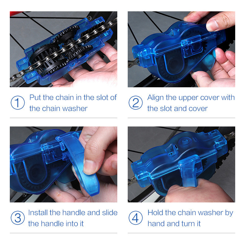3Pcs Bicycle Chain Cleaner Kit - Bike Chain Cleaner 评论和价格